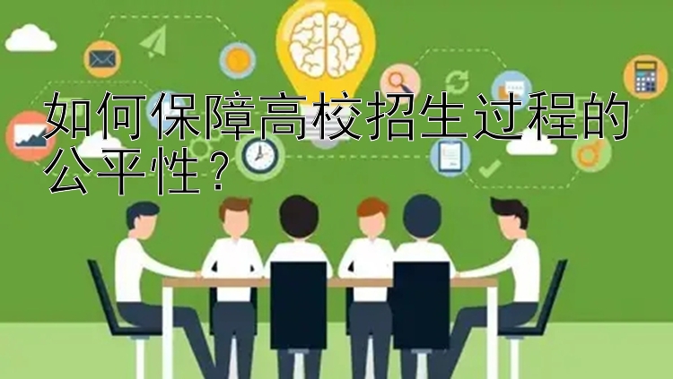 如何保障高校招生过程的公平性？