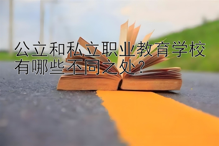 公立和私立职业教育学校有哪些不同之处？