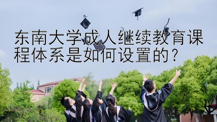 东南大学成人继续教育课程体系是如何设置的？