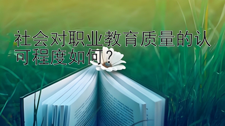 社会对职业教育质量的认可程度如何？