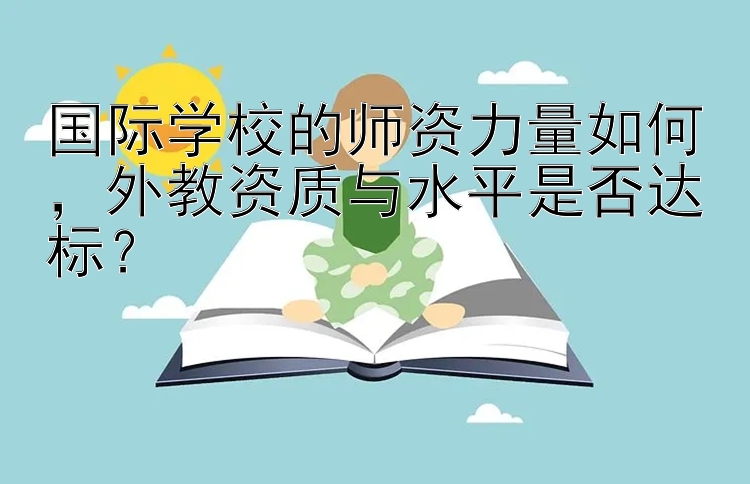 国际学校的师资力量如何，外教资质与水平是否达标？