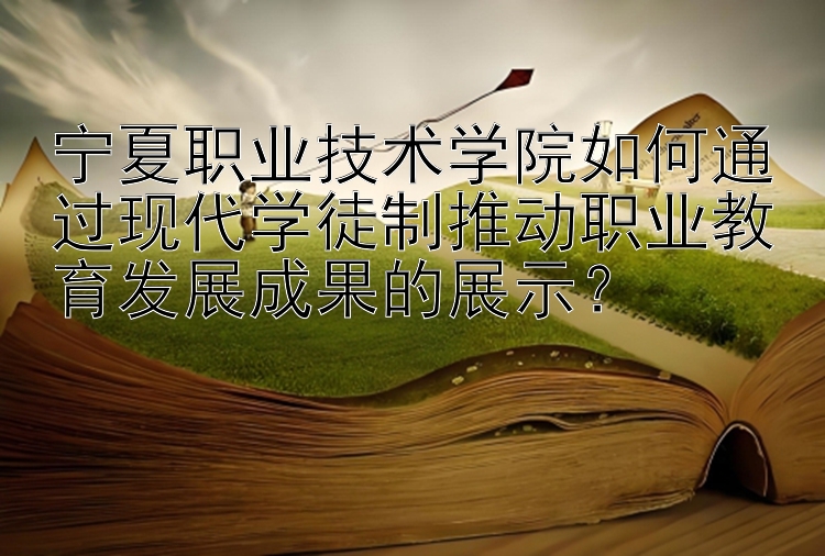 宁夏职业技术学院如何通过现代学徒制推动职业教育发展成果的展示？