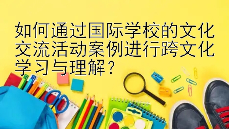 如何通过国际学校的文化交流活动案例进行跨文化学习与理解？