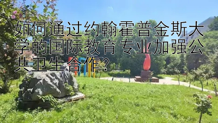 如何通过约翰霍普金斯大学的国际教育专业加强公共卫生合作？