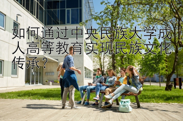 如何通过中央民族大学成人高等教育实现民族文化传承？