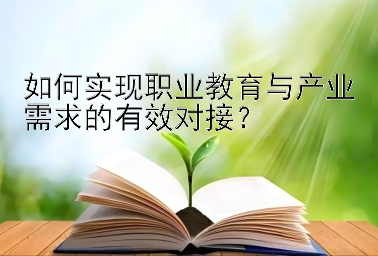 如何实现职业教育与产业需求的有效对接？