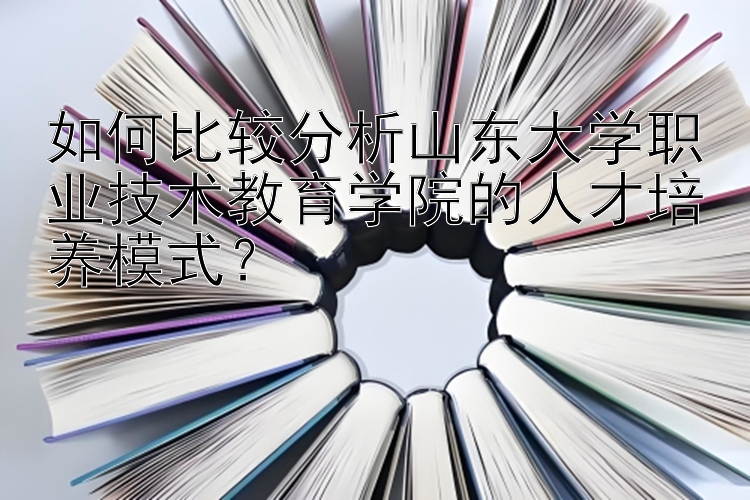 如何比较分析山东大学职业技术教育学院的人才培养模式？