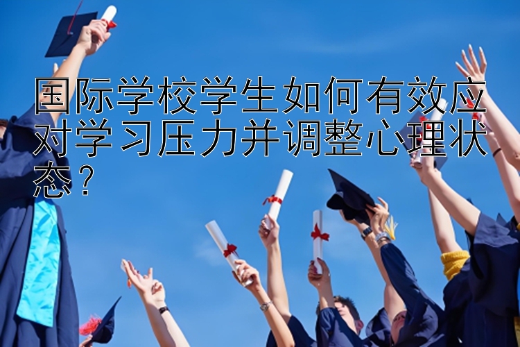 国际学校学生如何有效应对学习压力并调整心理状态？