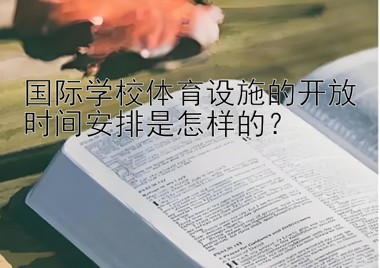 国际学校体育设施的开放时间安排是怎样的？