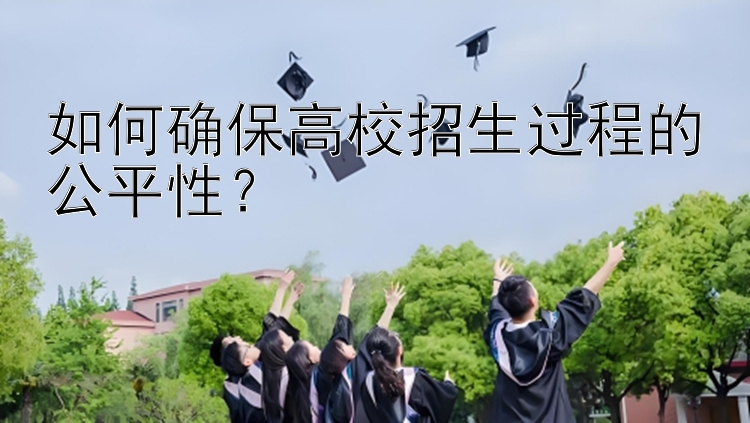 如何确保高校招生过程的公平性？