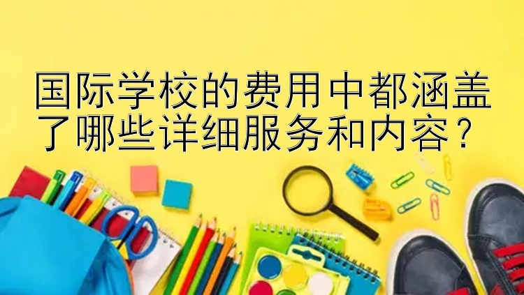 国际学校的费用中都涵盖了哪些详细服务和内容？