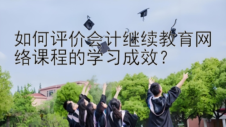 如何评价会计继续教育网络课程的学习成效？