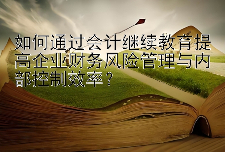 如何通过会计继续教育提高企业财务风险管理与内部控制效率？