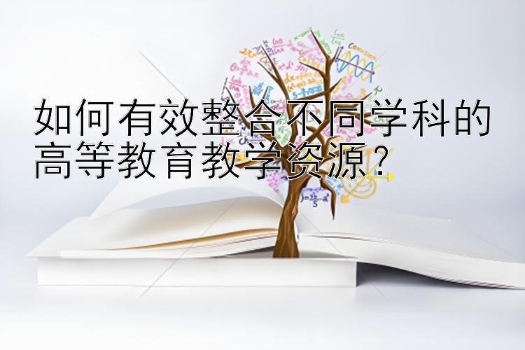 如何有效整合不同学科的高等教育教学资源？