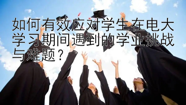 如何有效应对学生在电大学习期间遇到的学业挑战与难题？