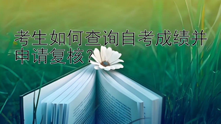 考生如何查询自考成绩并申请复核？