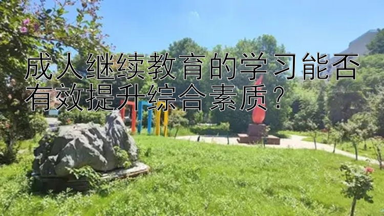 成人继续教育的学习能否有效提升综合素质？