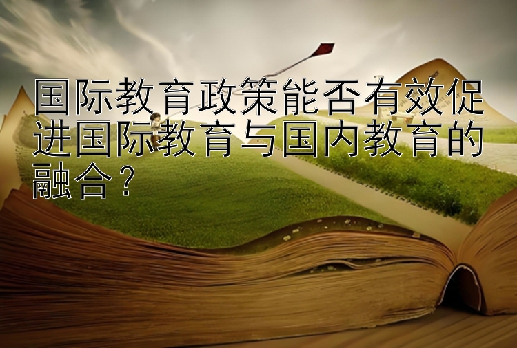 国际教育政策能否有效促进国际教育与国内教育的融合？