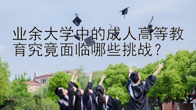 业余大学中的成人高等教育究竟面临哪些挑战？